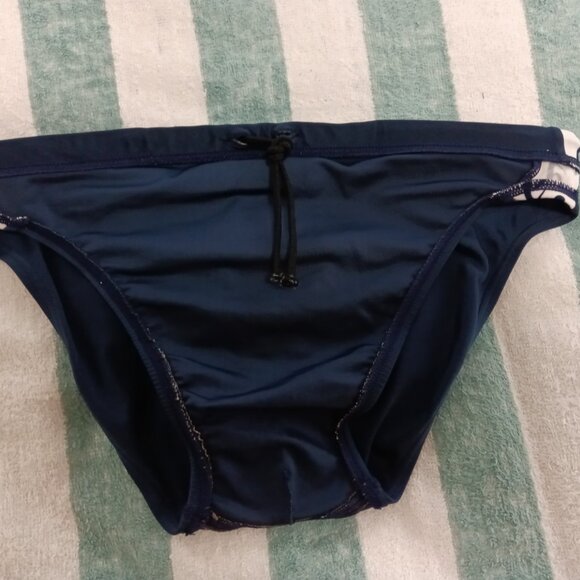 (*) VINTAGE ASICS NAVY RACER SWIM BRIEF, ASIAN SIZE "XO" (34"-36") (Pre-Owned) - Picture 8 of 8